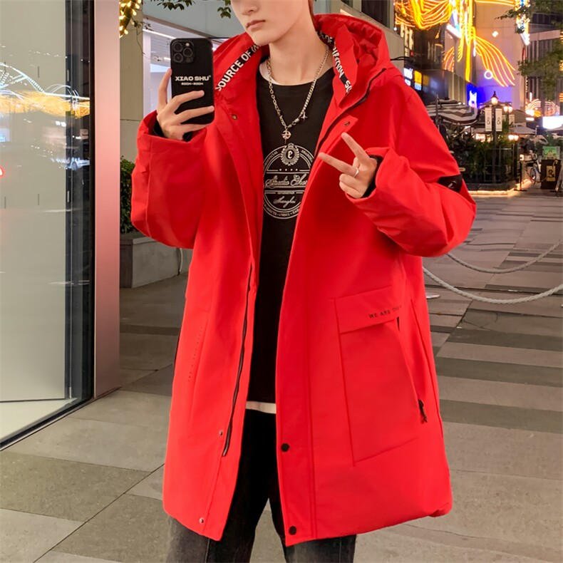 以109-2198-P205M-8XL90白鸭绒加厚大码连帽中长羽绒服,男装羽绒服,星座109