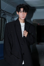 2025港风精致满天星西服男大码M-5XL潮流西装男XF77871P85控138，男装西服套装，星座227-7