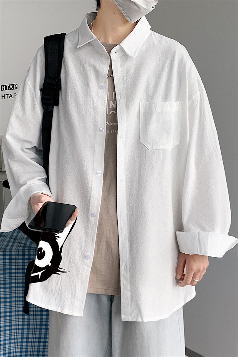 CS15035-P38长袖衬衫男士大码宽松衬衣男寸衫男寸衣,男装衬衫,电商A040