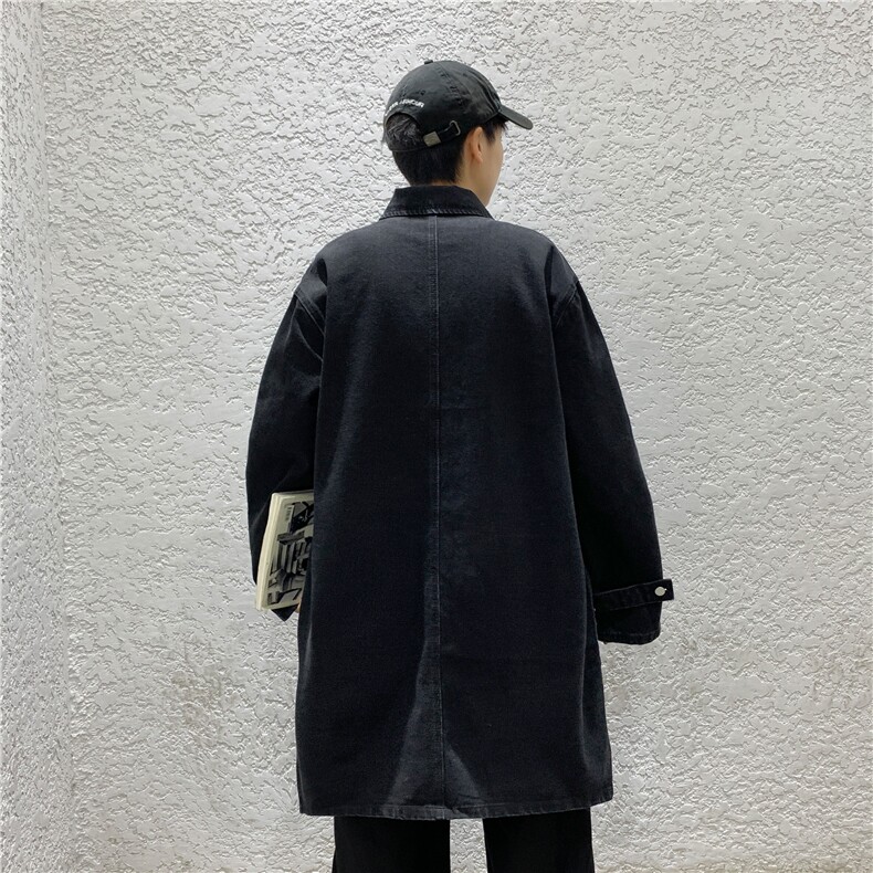 FY638-78限价108日系风衣港风长款大码宽松衣服休闲潮流秋季过膝,男装风衣,星座116