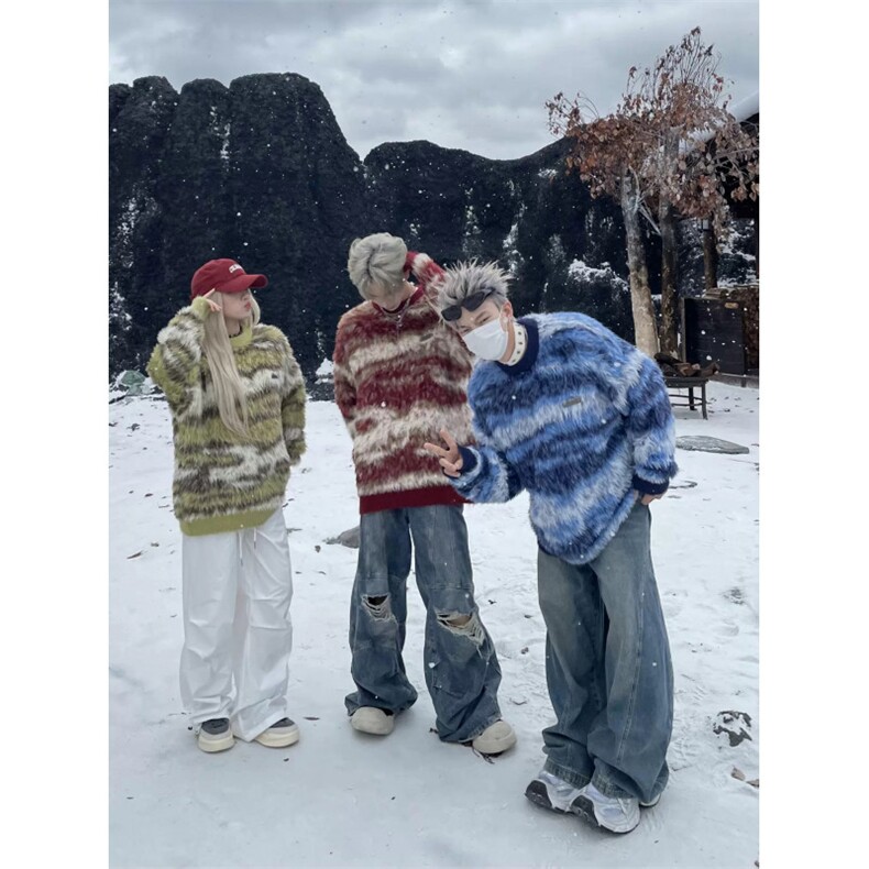 新款时尚潮流宽松针织衫冬季ins港风慵懒毛衣-A770-网络图,男装针织衫/毛衣,星座1002-2