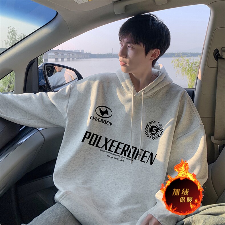 抖音得物供货可提供视频秋冬重磅美式宽松连帽卫衣DL2272,男装卫衣,电商A486
