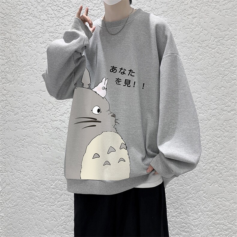 华夫格卫衣圆领卫衣男大码长袖t恤男外套HW76150-P30加绒款-P40,男装卫衣,电商A040