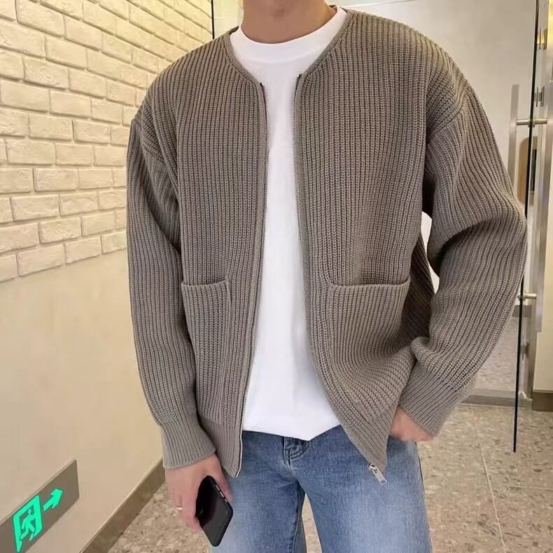 针织开衫毛衣男秋冬新款韩版时尚百搭休闲宽松拉链外套潮,男装针织衫/毛衣,星座410-6（原星座1304-1）