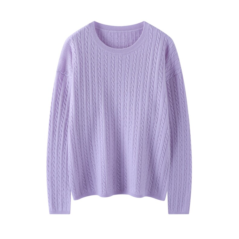 2025年秋季时尚百搭通勤简约休闲羊绒圆领套衫，女装羊绒衫，暮山羊绒