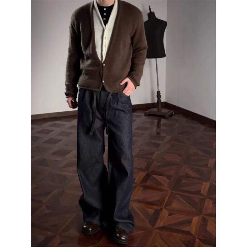 衬衣领2025年春季新款厚外套大码翻领套头撞色拼接上衣减龄潮，男装衬衫，星座506A