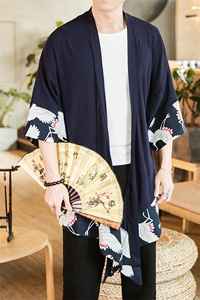 夏季 大码风汉服仙气薄款和服防晒衫披风复古道袍潮 F10/P65图片