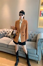 【现货】休闲韩版橙金纺外套，其它，水锦红