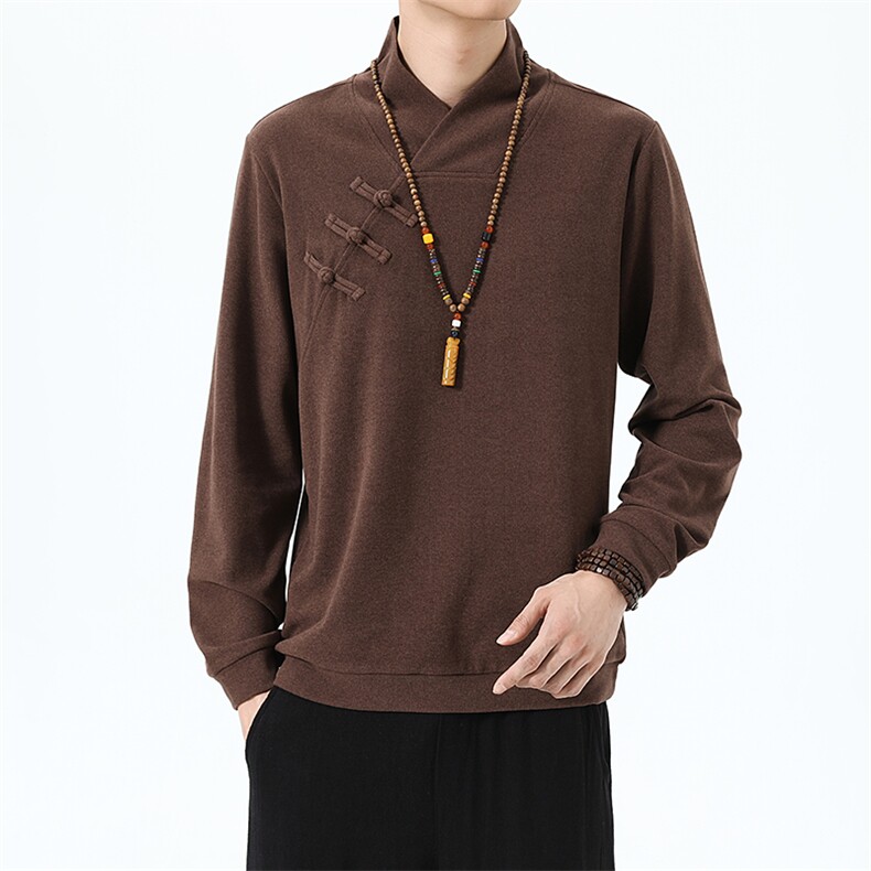 2026新款秋冬风长袖卫衣汉服盘扣中式保暖打底衫2378-P60,男装T恤,星座1105-3