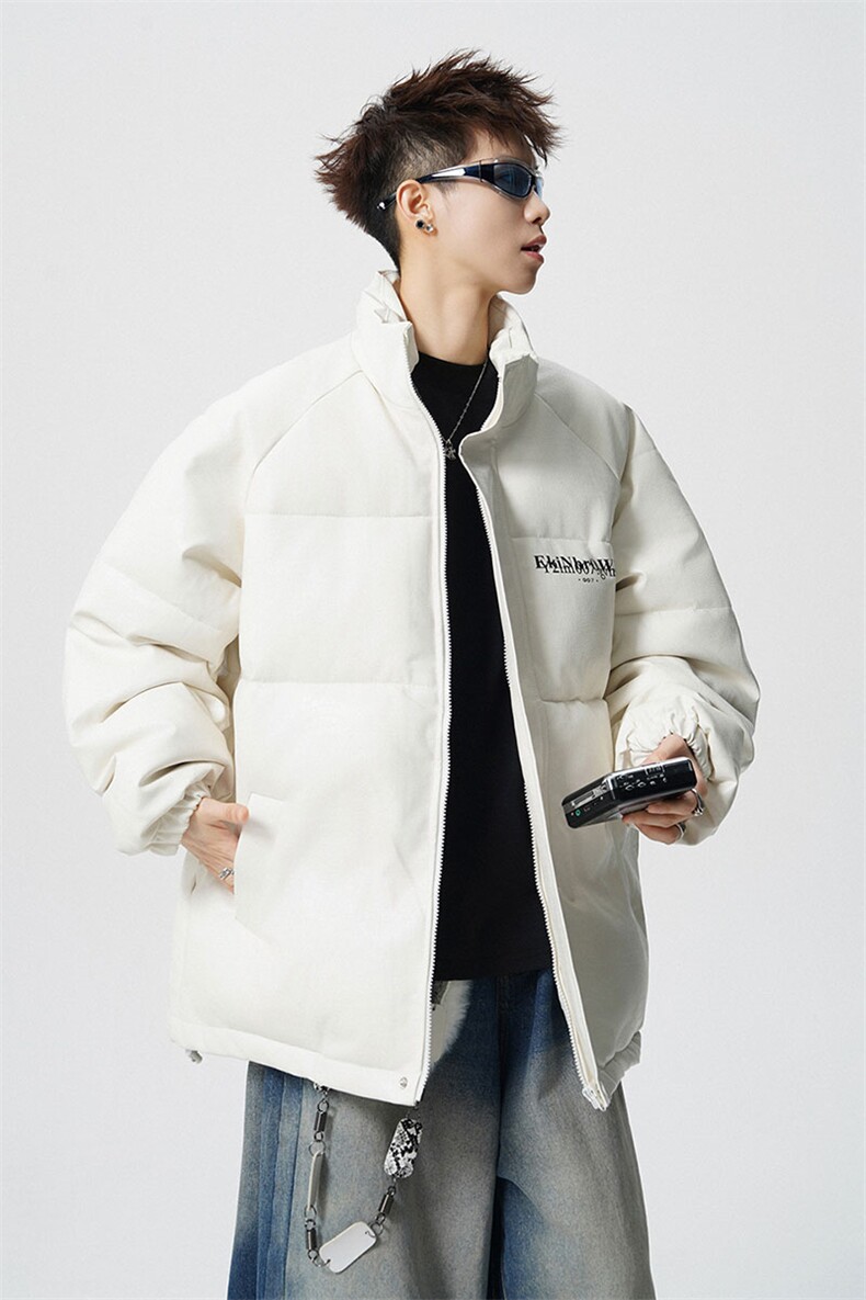 鳄鱼纹印花设计大码M-5XL手塞棉夹克PU皮棉服外套男8507P120控158,男装夹克,星座226-1