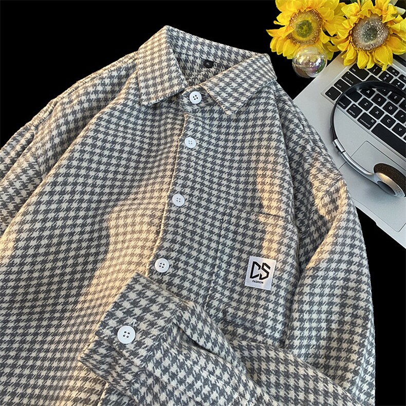 24年冬季加厚毛呢衬衫长袖现货衬衫DS-C323-1-2210-P40，男装衬衫，电商C323-1