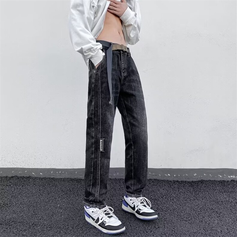2023美式牛仔裤男春秋新款休闲直筒裤XB49P48图片