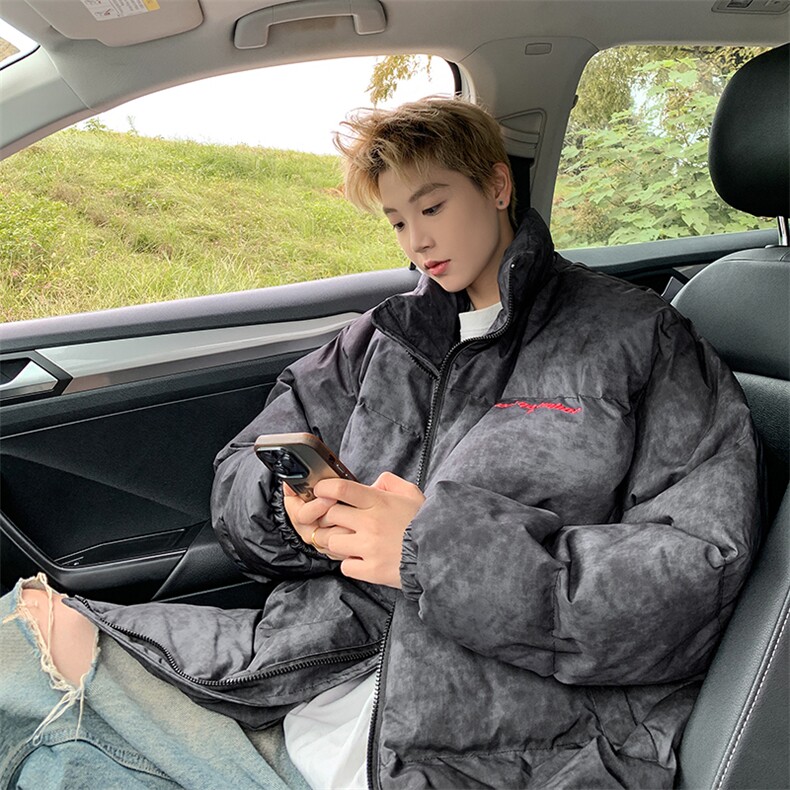 冬季新款扎染花边刺绣休闲棉服棉上衣棉衣,男装棉衣,星座307A