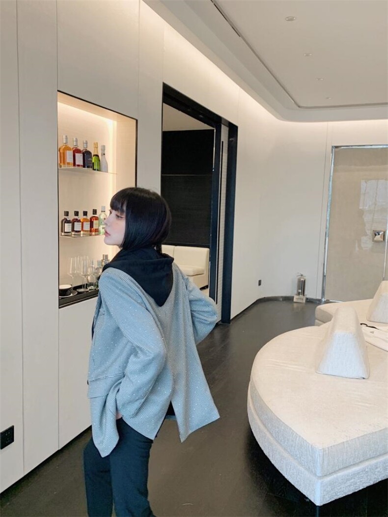 XZ22070钻千鸟格帽子西装,女装西装,穿名堂(5F)