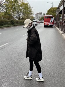 韩版中长款羽绒服图片