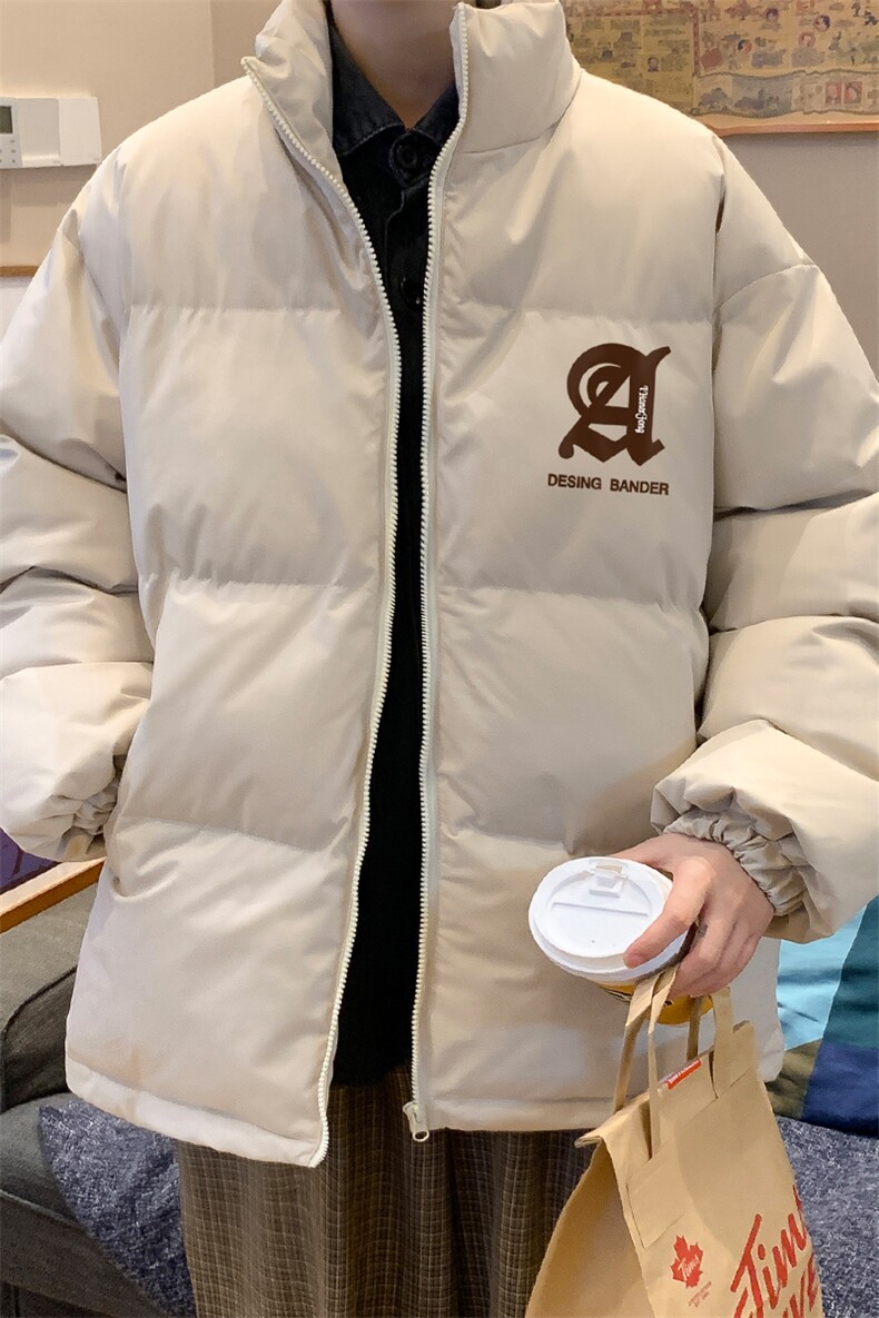 港风秋冬新款保暖立领宽松棉服外套男MY62046P95控118,男装棉衣,电商A268A