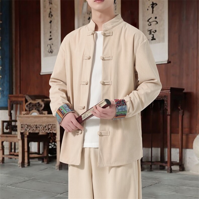 男士衬衫外套灯芯绒夹克盘扣立领风XZ1512-2512-P55,男装夹克,星座1512