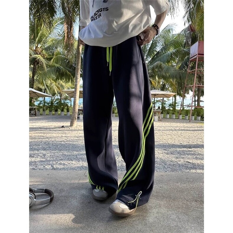 美式黑灰色渐变微喇牛仔裤男生高街vibe风显瘦直筒春秋,男装牛仔裤,星座218-1（原230）
