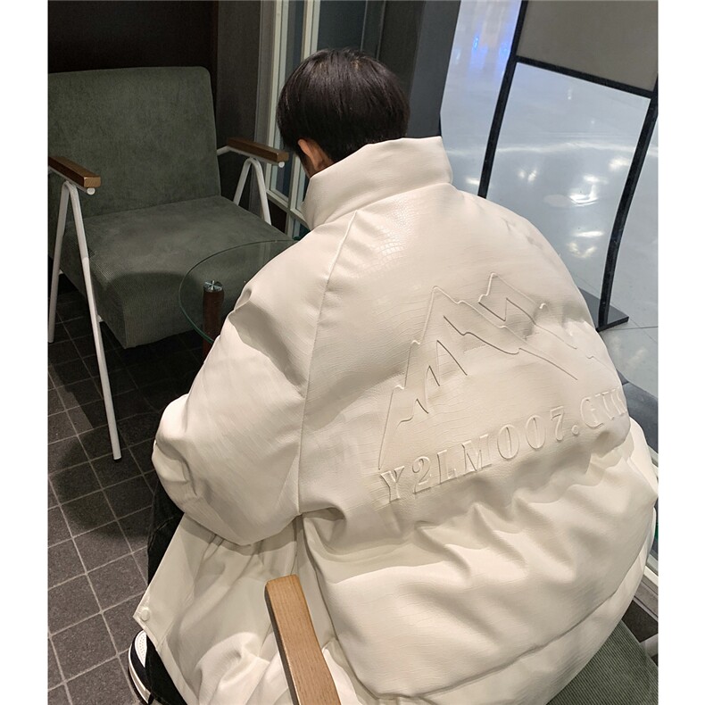 港风鳄鱼纹钢印字母设计棉衣大码潮流休闲棉衣男MY77728P128控168，男装棉衣，星座227-7