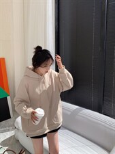 冬季新款加绒卫衣，女装卫衣/绒衫，卡希妮(5F)