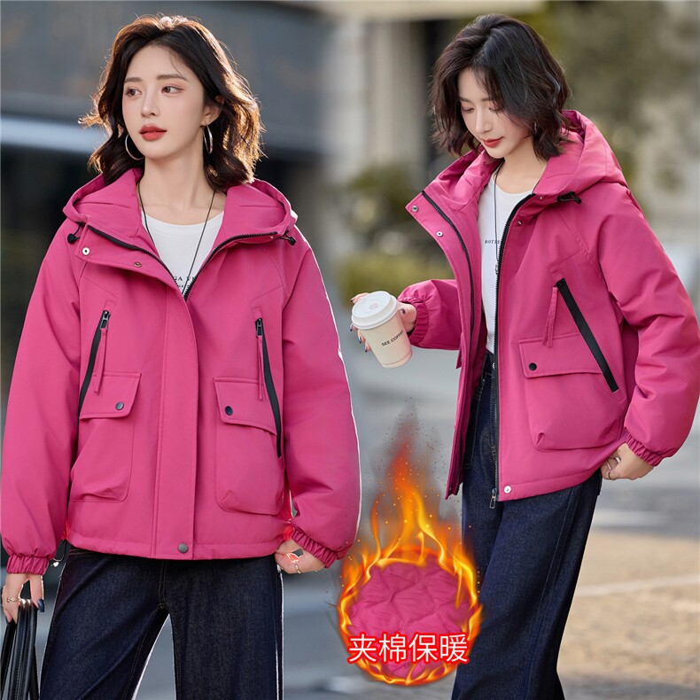 现货2025年冬季新款夹棉保暖棉衣派克服,女装棉衣/棉服,悦祺