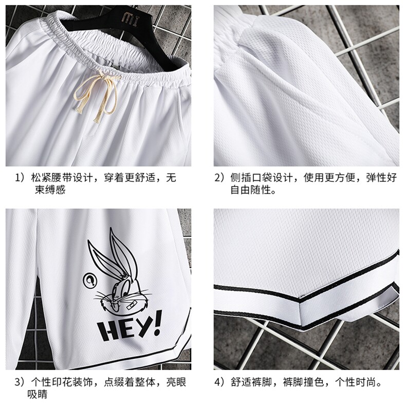LQ64179-P19篮球夜跑运动短裤男大码宽松冰丝五分裤大裤衩网格,男装休闲裤,电商A040A