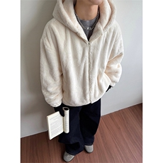 冬季美式cleanfit男女毛绒连帽保暖棉服外套潮D2661-TP70138，男装棉衣，电商A102
