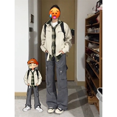 灰色微喇工装牛仔裤男夏季薄款cleanfit裤子美式高街提裆弯刀长裤，男装牛仔裤，四季星座505