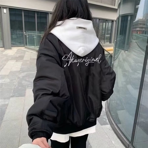 2025新款春秋常规款棒球服外套男女学生宽松休闲百搭情侣夹克上装图片
