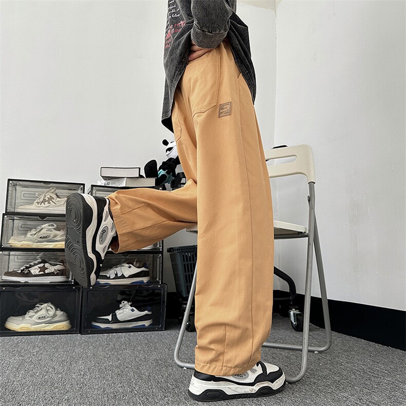 裤子宽松直筒长裤男裤潮流垂坠感休闲裤K838*P45控68图片