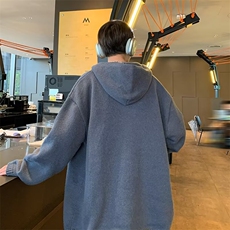 美式复古针织开衫男秋冬潮牌宽松休闲格连帽毛衣外套MY271/P65，男装针织衫/毛衣，星座506