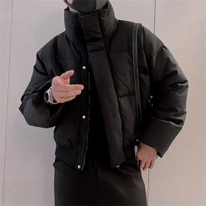B25/P98控138 冬季防寒保暖元素立领口袋棉衣外套男黑首1图片