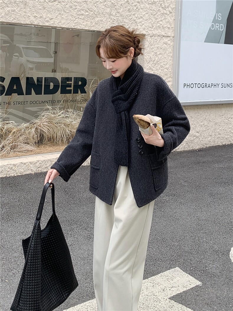 复古高级感毛呢外套女冬季2025新款韩系气质时髦减龄超火羊毛大衣,女装毛呢外套,慧尚2-185