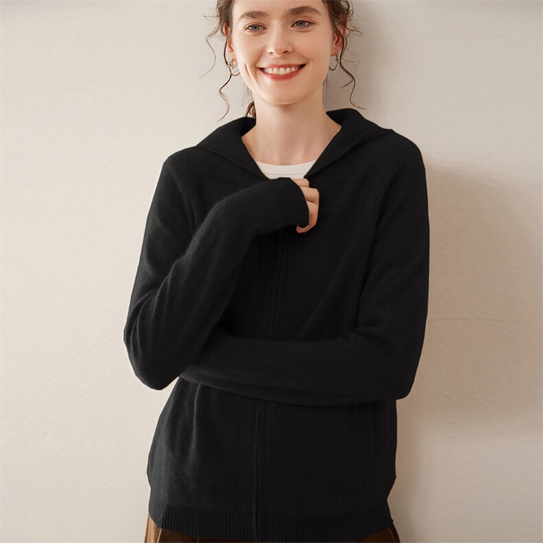 秋冬季新款舒适时尚百搭女士12针拉链开衫图片