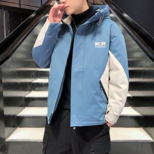 羽绒服男短款宽松工装外套男机能口袋冬季连帽潮 A436-2166图片