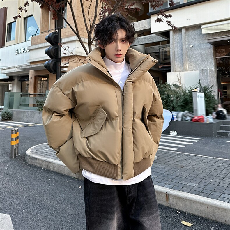 美式复古冬季加厚短款棉服   防水立领飞行服面包服外套898 P108图片
