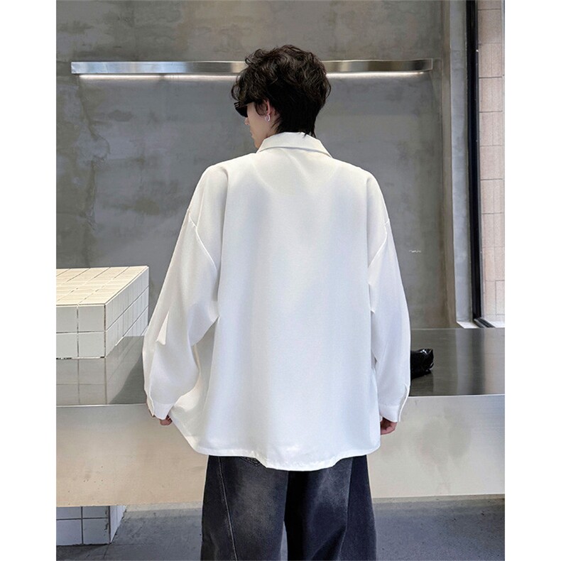 CS1153-特P40控78秋季新款垂感佳新中式衬衫宽松衬衣大码男,男装衬衫,电商A059