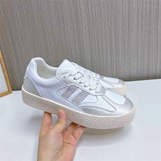 真皮德训鞋女2024春夏新款平底运动阿甘鞋女百搭小白鞋女休闲女鞋，女鞋休闲鞋，电商A223