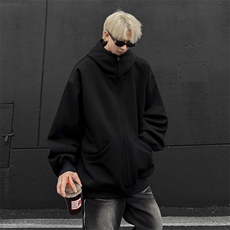WY607-P55秋冬美式重磅cleanfit慵懒风连帽卫衣，男装卫衣，星座1503