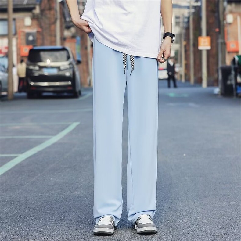 休闲裤男韩版潮流纯色帅气2026秋夏新款ins宽松百搭长裤K3893-P34,男装休闲裤,星座412