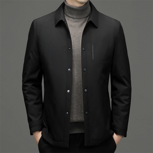 中年男新款加厚保暖棉衣冬季男装棉服爸爸装休闲外套YYM9005-P165,165胖子男生穿衣搭配图片