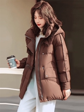 （现货）90白鸭绒女冬新款时尚洋气气质高端加厚保暖宽松羽绒服女，女装羽绒服，韩蔻秀