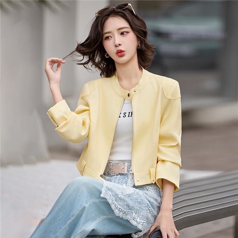 2026春装新款简约时尚休闲短款外套,女装短外套,美沁