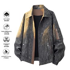 美式重磅高品质夹克假两件开衫外套SY8821特P78控158大码4-8XL+5，男装夹克，星座610B-1