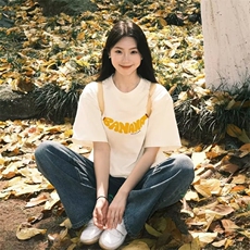 美式复古短袖t恤女夏季2025新款设计感小众宽松显瘦圆领正肩上衣，男装T恤，星座1210-1