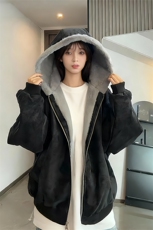 网红座山雕加绒加厚棉衣外套新款重磅情侣连帽夹克A436-2588-P90，男装夹克，电商A436
