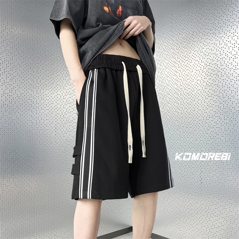 抖音品质夏季织带扣子休闲短裤五分裤313A-1-NK101-P45控58,男装休闲裤,星座808A-1