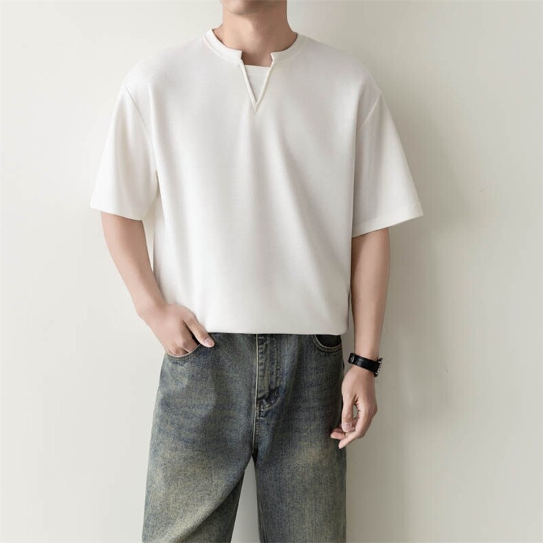 夏打底衫纯色百搭纯色圆领T恤短袖轻熟风A236-82558-特P38,男装T恤,电商A236