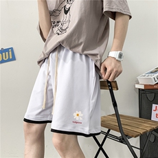 LK32059-P30小雏菊假两件运动短裤男大码五分裤男沙滩裤男港风，男装休闲裤，电商A040A