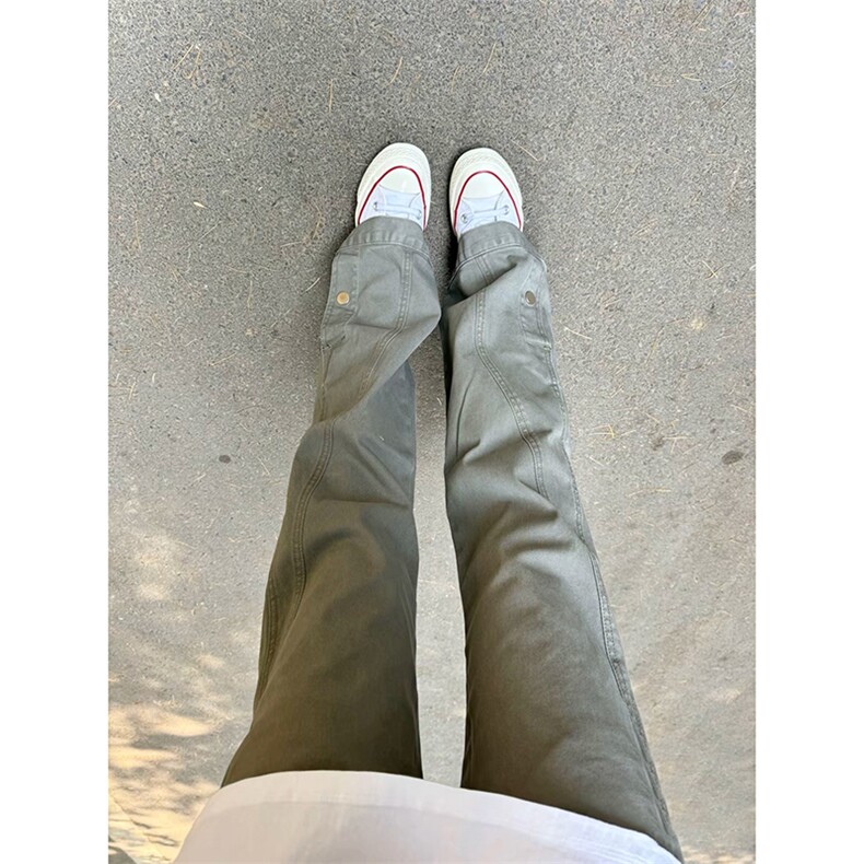 【网图】B221美式ins高品质多口袋休闲工装裤子LK24352-P55控88，男装休闲裤，电商B221